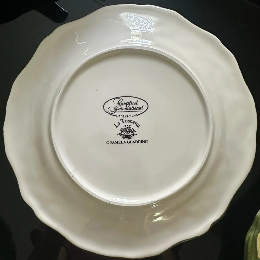 Salad/Dessert Plate La Toscana Set of 4 by Pamela Gladding 8.5” Wide